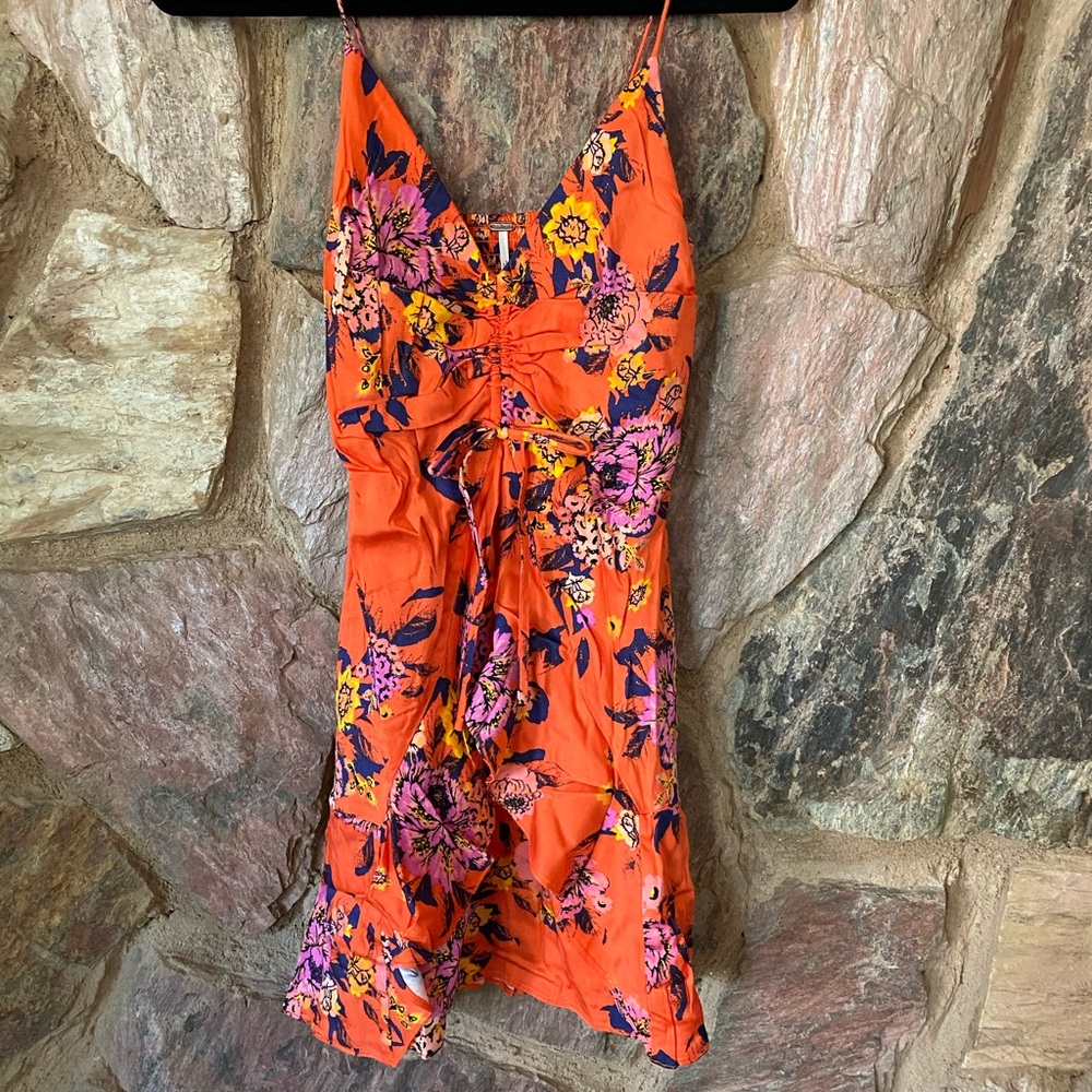 Free people red floral dress